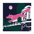 25 x 25 inch square 100 % Organic Cotton Super Pink Moon