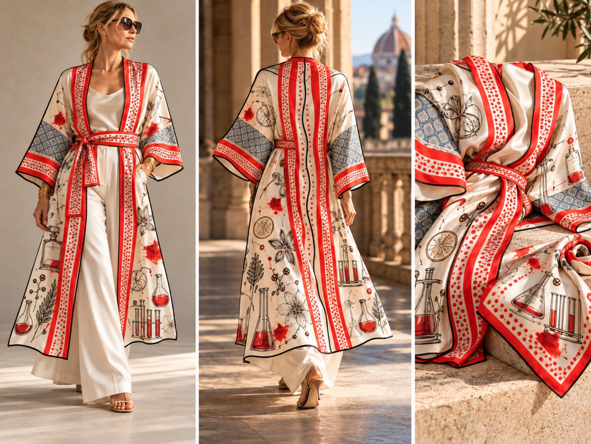 Italian Silk Kimono Robe