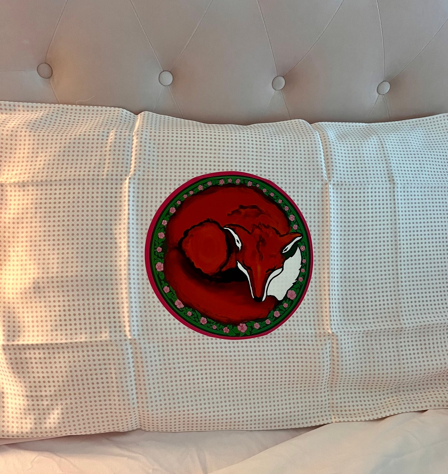 Eye Mask + Pillowcase Set 100% Silk Sweet Foxy Dreams