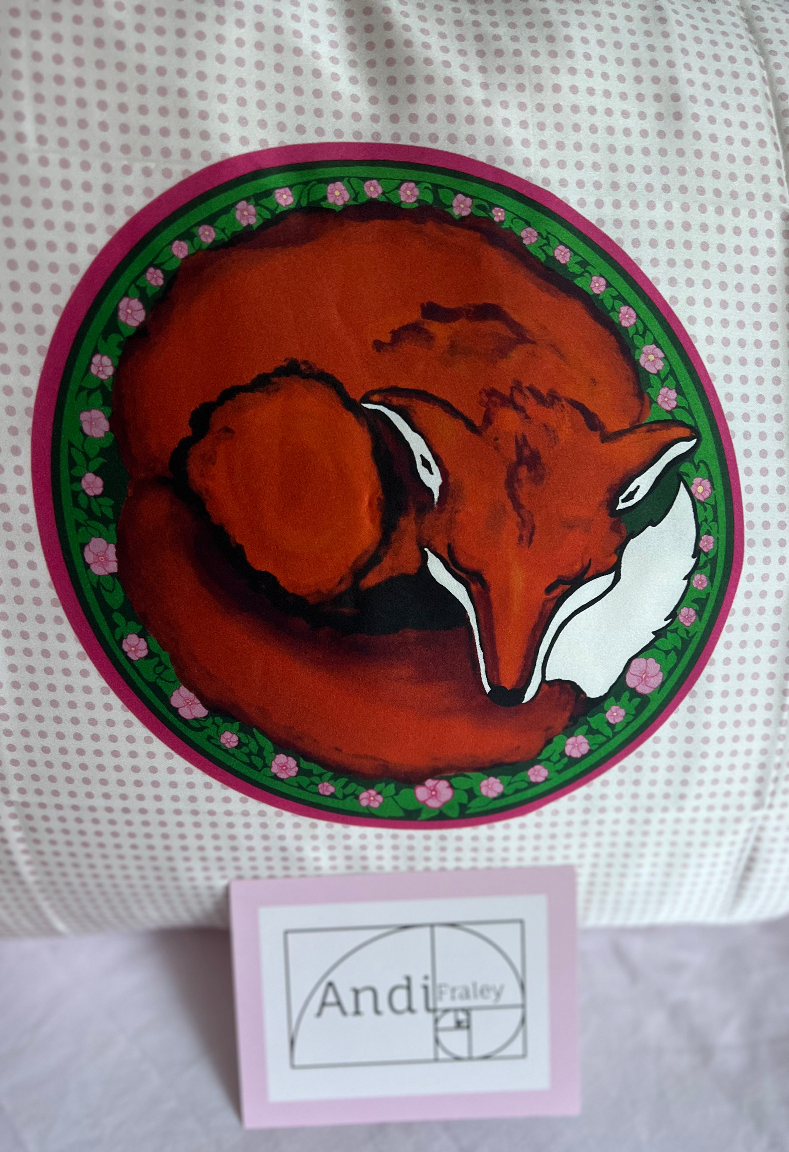 Std + King Size Pillowcase -100% Silk Sweet Foxy Dreams