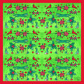 XCustom Limited Edition 20 x 20 inch square 100% Italian Silk Twill Fox + Cardinal's Holly Day